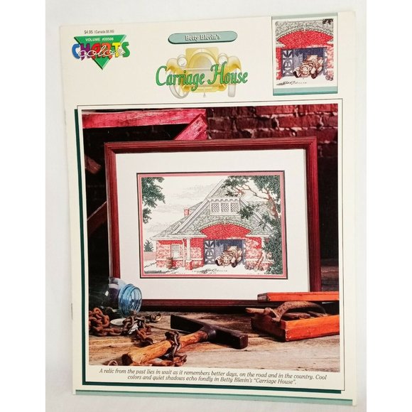 Carriage House Cross Stitch Leaflet Book Color Charts 20506 1992 Car Garage - Picture 1 of 6